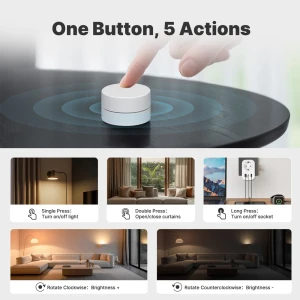 Moes zigbee smart scene button with rotary dimmer multi-control cr2450 Thumbnail 2