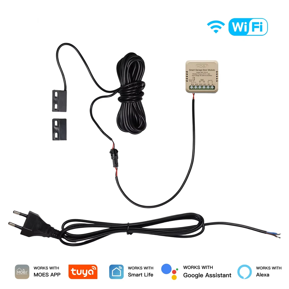 Moes wifi smart garage door opener controller remote wireless relay 3