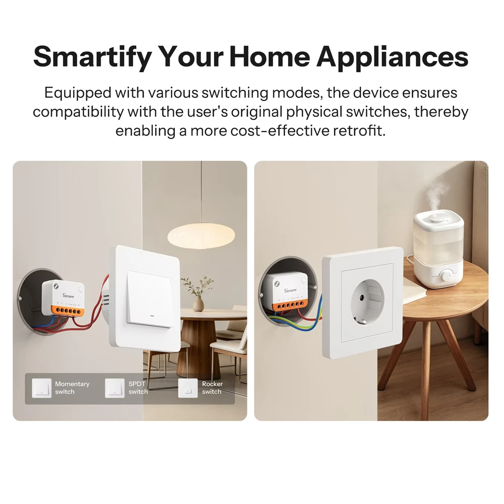 Sonoff zigbee smart switch mini one (mini-zb1gs) (neutral wire required) 3