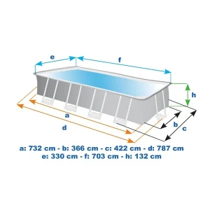Intex piscină ultra xtr frame 732х366х132см, 31805l, cadru metalic Thumbnail 4