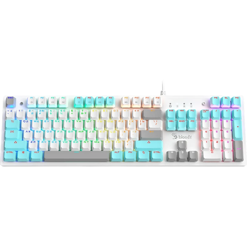 Клавиатура bloody s510r, проводное, icy white 20