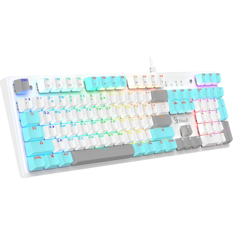 Клавиатура bloody s510r, проводное, icy white 22