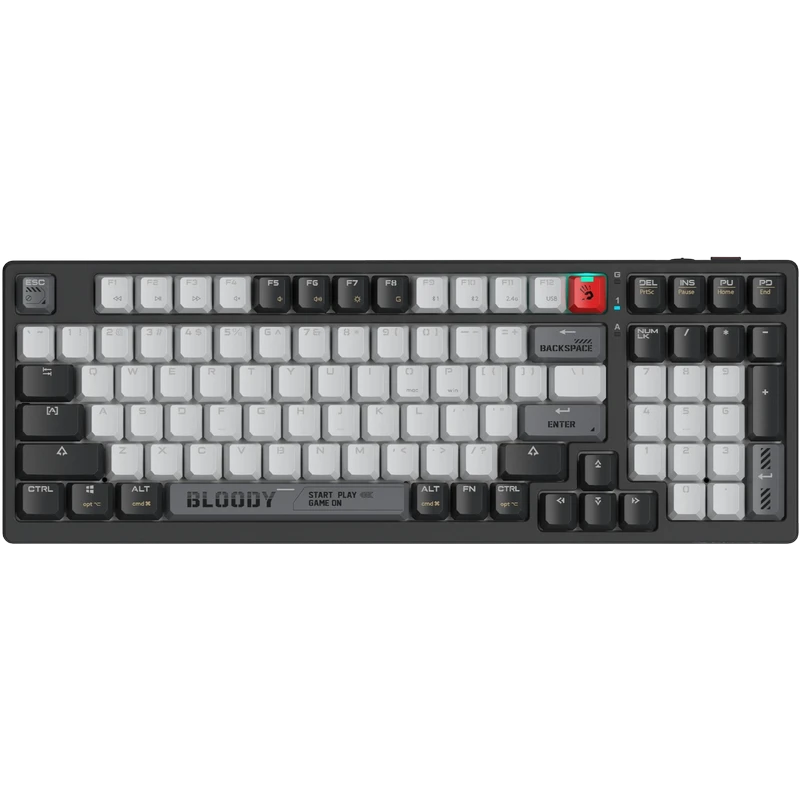 Tastatură bloody ws98, cu fir / fără fir, gri 2