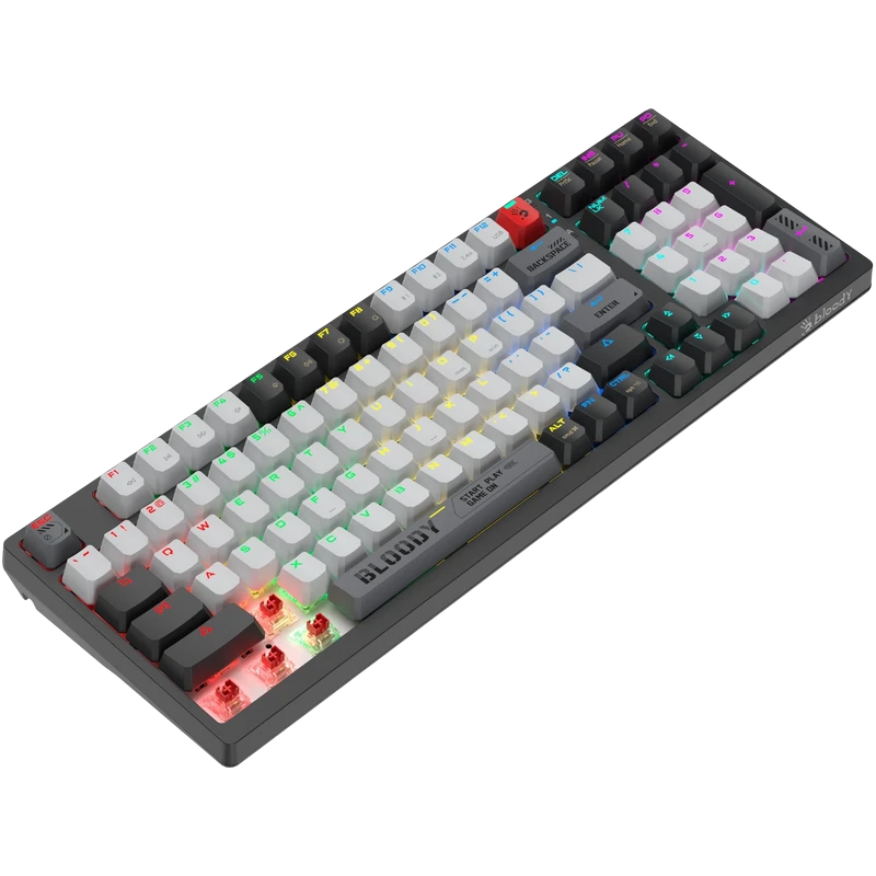 Tastatură bloody ws98, cu fir / fără fir, gri 9
