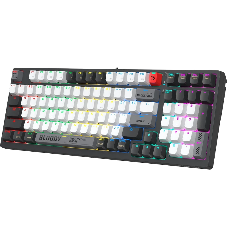 Tastatură bloody ws98, cu fir / fără fir, gri 11