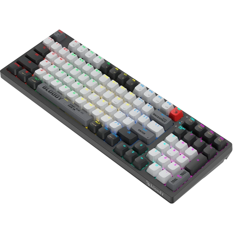Tastatură bloody ws98, cu fir / fără fir, gri 6