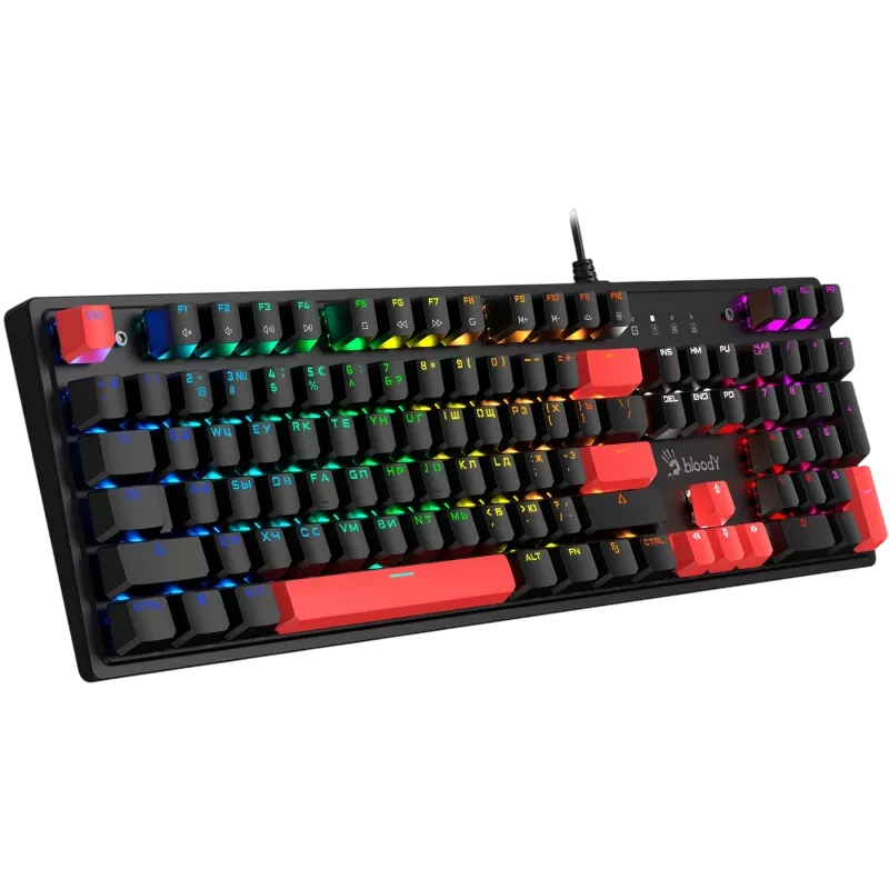 Клавиатура bloody s520n, проводное, fire black 2