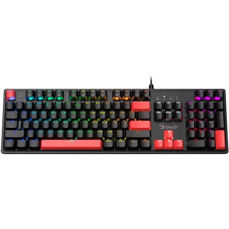 Клавиатура bloody s520n, проводное, fire black 3