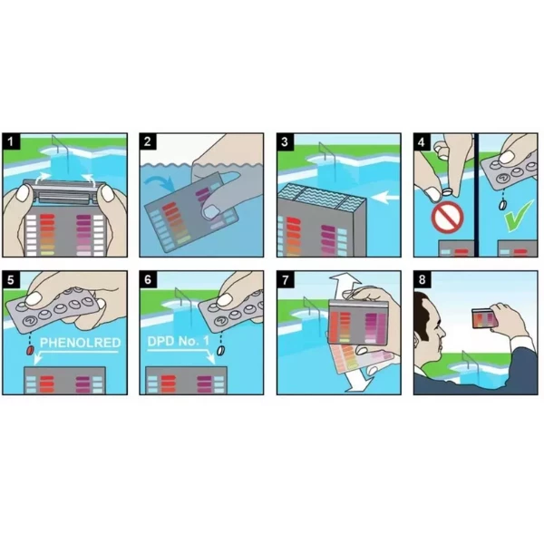 Набор для измерения уровня ph и свободного хлора 5