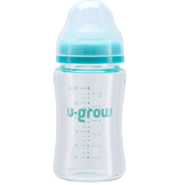 Biberon din sticlă, 180 ml, cu 2 tetine suplimentare 4
