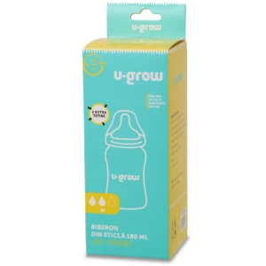 Biberon din sticlă, 180 ml, cu 2 tetine suplimentare Thumbnail 3