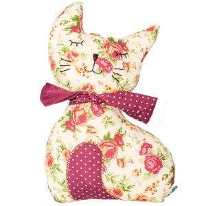 Jucarie din bumbac &quot;Pisicuta&quot;, lucru manual, 24 cm