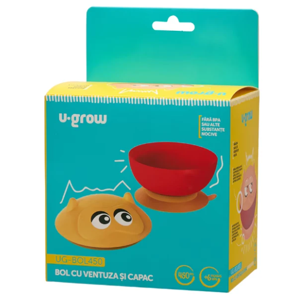 Bol cu ventuza si capac, 450 ml 3