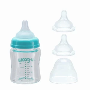 Biberon din sticlă, 120 ml, cu 2 tetine suplimentare Thumbnail 2