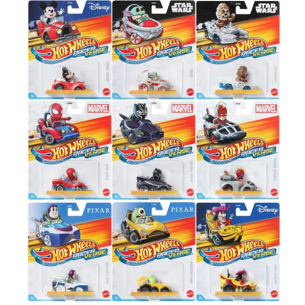Hot wheels 1:64 машинка из коллекций  "мир гонок" с водителем-персонажем поп-культуры 15