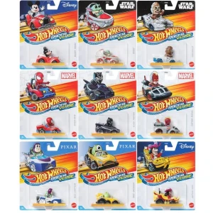 Hot wheels 1:64 машинка из коллекций  "мир гонок" с водителем-персонажем поп-культуры Thumbnail 15