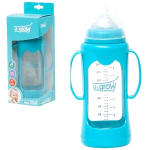 Biberon cu protectie, sticla, 280 ml