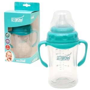 Biberon cu gat larg din sticla, 180 ml, de la 3 luni