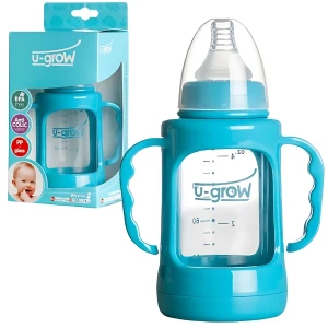 Biberon cu protectie, sticla, 120 ml