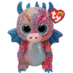 Разноцветный дракон flint 15 см (beanie boos)