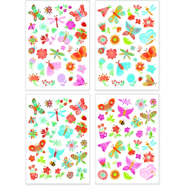 Set de tatuaje temporare pentru copii "vise cu flori", 120 buc. 2