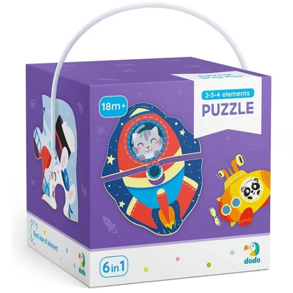 Puzzle 6 în 1 "transport" 3