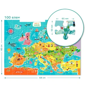 Puzzle "harta europei, 100 elem. Thumbnail 2