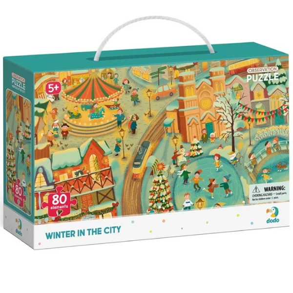 Puzzle "iarna în oraș", seria puzzle de observație, 80 elem. 4