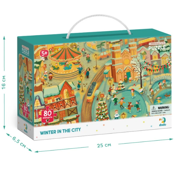 Puzzle "iarna în oraș", seria puzzle de observație, 80 elem. 3