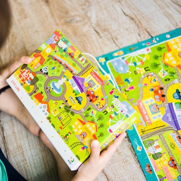 Puzzle "viața în oraș", seria puzzle de observație, 80 elem. 5