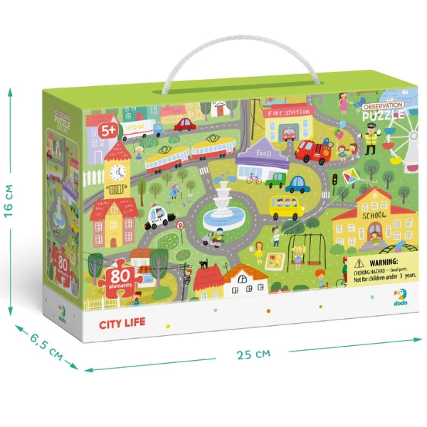 Puzzle "viața în oraș", seria puzzle de observație, 80 elem. 4