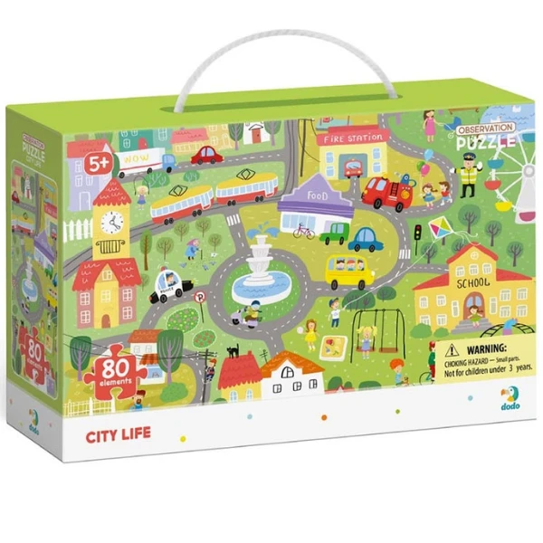 Puzzle "viața în oraș", seria puzzle de observație, 80 elem. 3