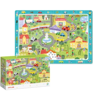 Puzzle &quot;Viața în oraș&quot;, seria Puzzle de observație, 80 elem.