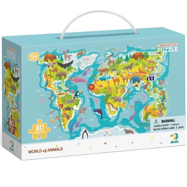 Puzzle "lumea animalelor", seria puzzle de observație, 80 elem. 3