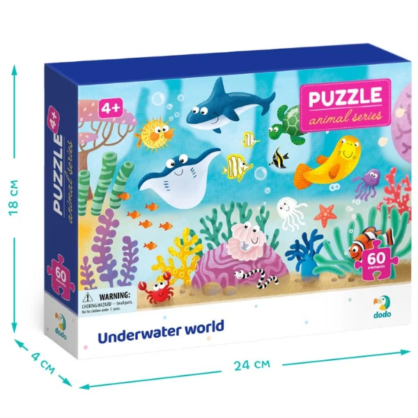 Puzzle "lumea subacvatică", seria animale, 60 elem. 5