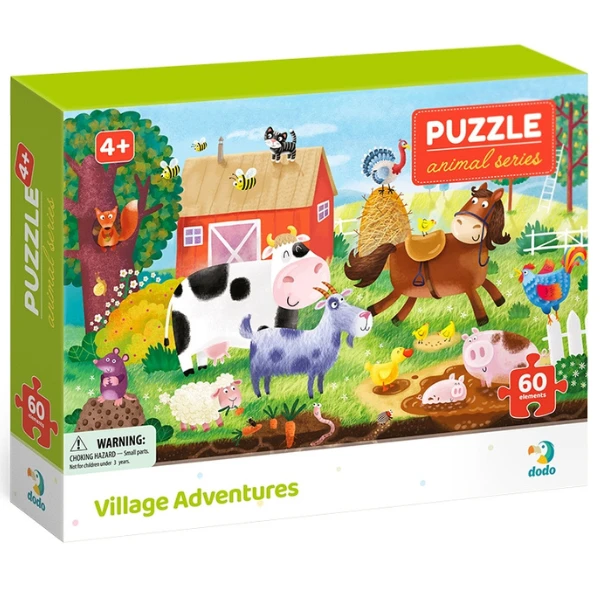 Puzzle "aventurile în sat", seria animale, 60 elem. 3