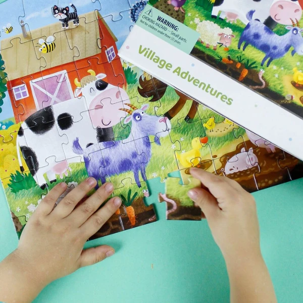 Puzzle "aventurile în sat", seria animale, 60 elem. 6