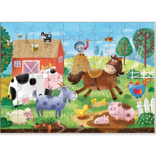 Puzzle "aventurile în sat", seria animale, 60 elem. 2