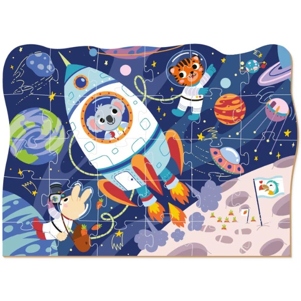 Puzzle "excursie în spațiu", seria transport, 30 elem. 2