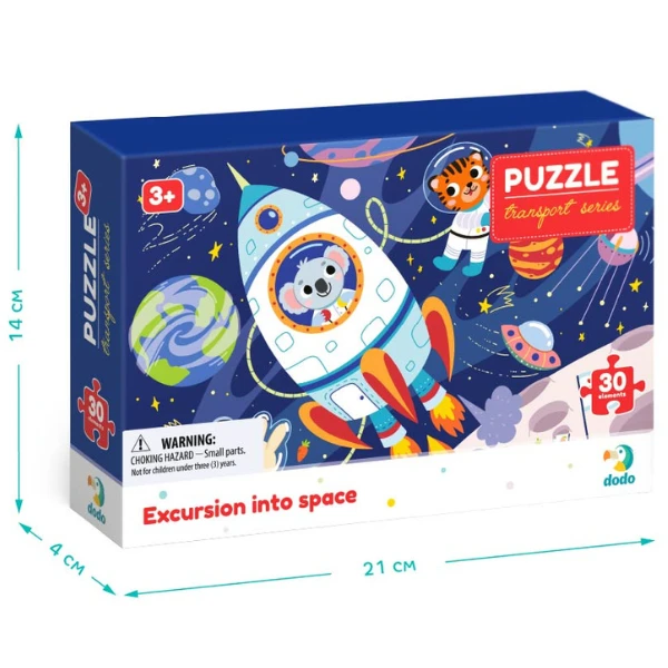 Puzzle "excursie în spațiu", seria transport, 30 elem. 5