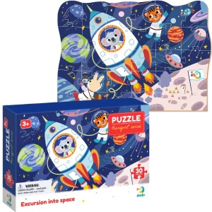 Puzzle &quot;Excursie în spațiu&quot;, seria Transport, 30 elem.