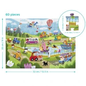 Joc de dezvoltare-puzzle "vara în sat", seria wimmelpuzzle, 60 elem. Thumbnail 4