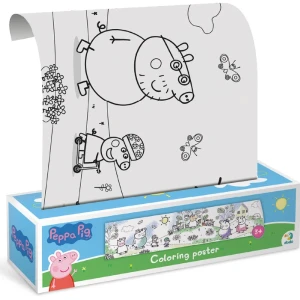 Poster de colorat pentru copii "la plimbare cu familia", seria peppa pig, 70 cm Thumbnail 4
