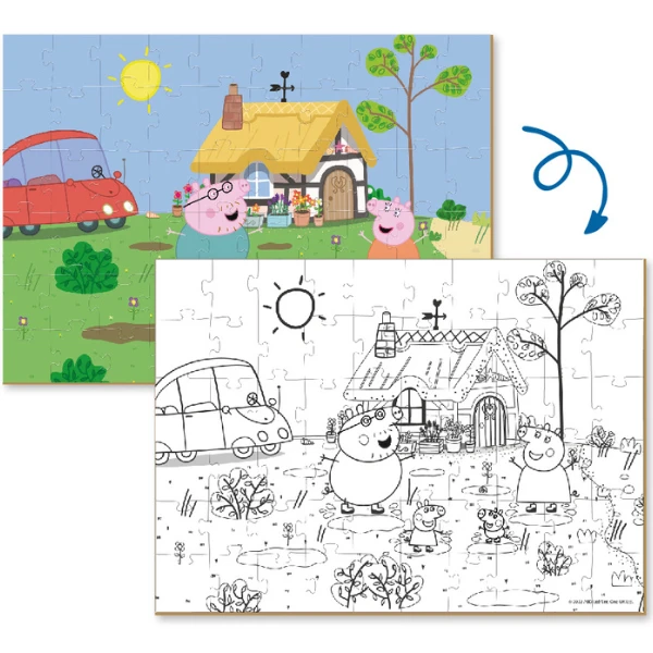 Puzzle 2 în 1 "disctracție în grădină", seria peppa pig, 60 elem. 2