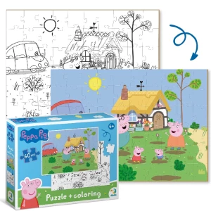 Puzzle 2 în 1 &quot;Disctracție în grădină&quot;, seria Peppa Pig, 60 elem.
