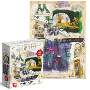 Puzzle &quot;Ministerul Magiei și Aleea Knocktern.&quot;, seria Harry Potter, 450  elem.
