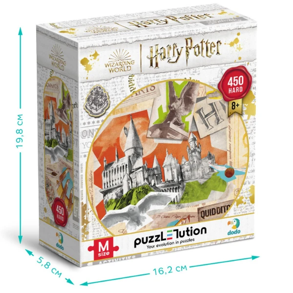 Puzzle "școala hogwarts și terenul de quidditch", seria harry potter, 450  elem. 5