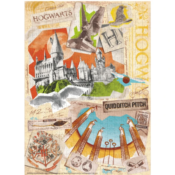 Puzzle "școala hogwarts și terenul de quidditch", seria harry potter, 450  elem. 2