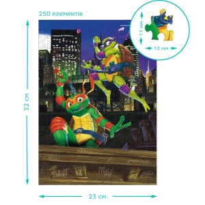 Puzzle "donatello și michelangelo", seria țestoasele ninja, 250 elem. Thumbnail 4