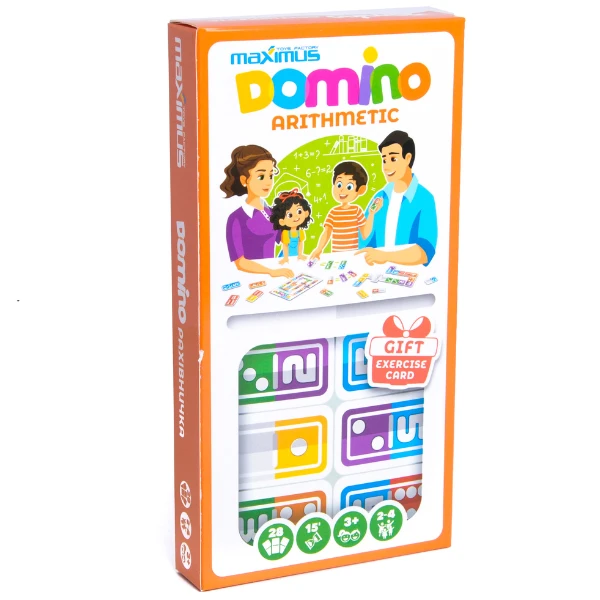 Настольная игра "арифметическое домино", 28 карточек 3
